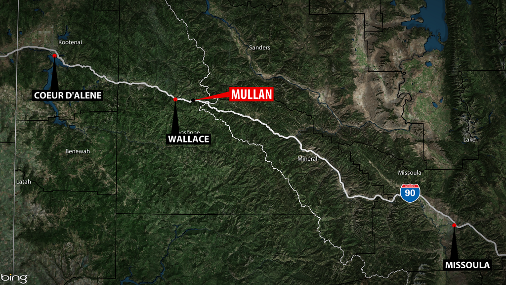 Mullan Idaho Shooting Map